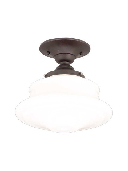 Petersburg 16 inch Semi-Flush Ceiling Light in Old Bronze.